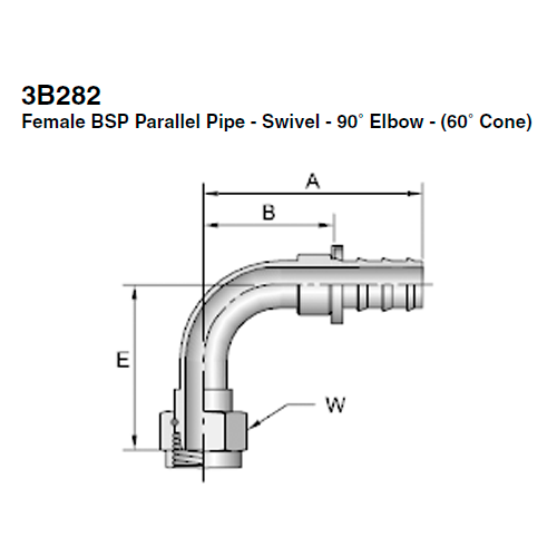 B Female Bsp Parallel Pipe Swivel Elbow Cone